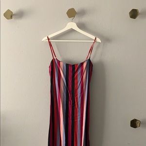 Reformation Vertical stripe midi dress